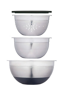 MasterClass Mixing Bowl Set Smart Space Stainless Steel 3-Piece