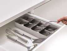 Joseph Joseph Cutlery Organiser 8-sections - DrawerStore - Grey - 39 x 18 cm