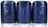 KitchenCraft Voorraadpotten Lovello Midnight Navy 3 stuks