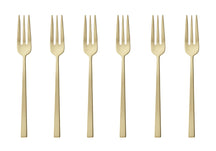 Sambonet Cake Forks Rock Champagne 6 Pieces