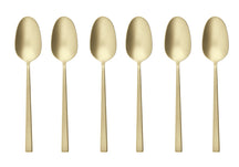 Sambonet Coffee Spoons Rock Champagne 6 Pieces