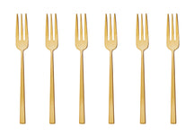 Sambonet Cake Forks Rock Gold 6 Pieces