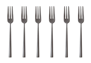 Sambonet Cake Forks Rock Black 6 Pieces