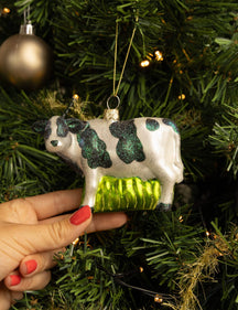 Nordic Light Christmas bauble cow 12 cm