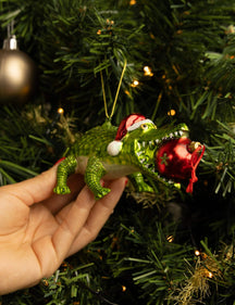 Nordic Light Christmas bauble crocodile 17 cm