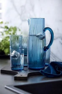 Bitz Water Glass Kusintha Blue 280 ml - 4 Pieces