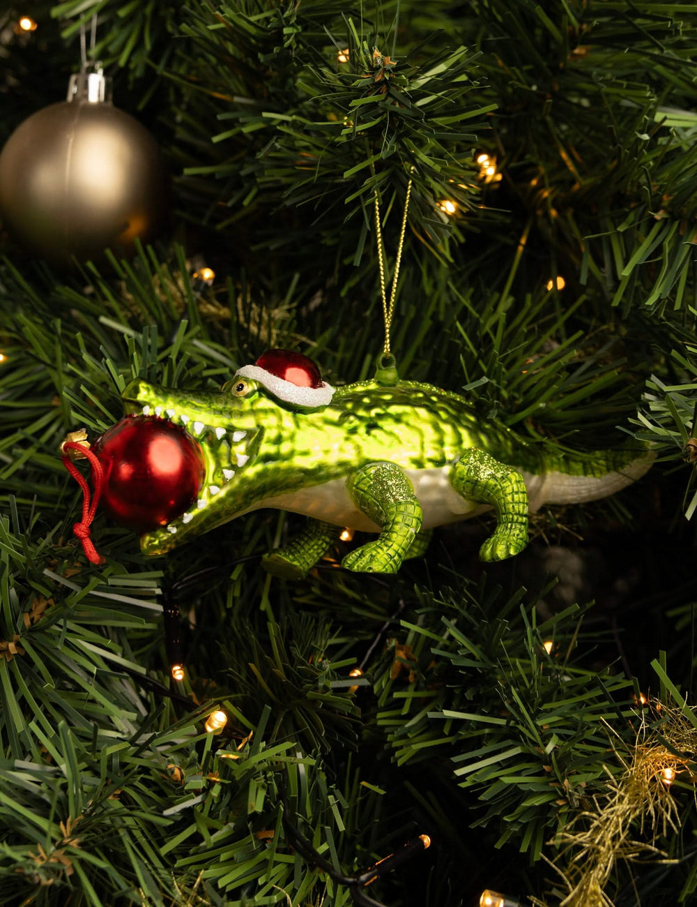 Nordic Light Christmas bauble crocodile 17 cm