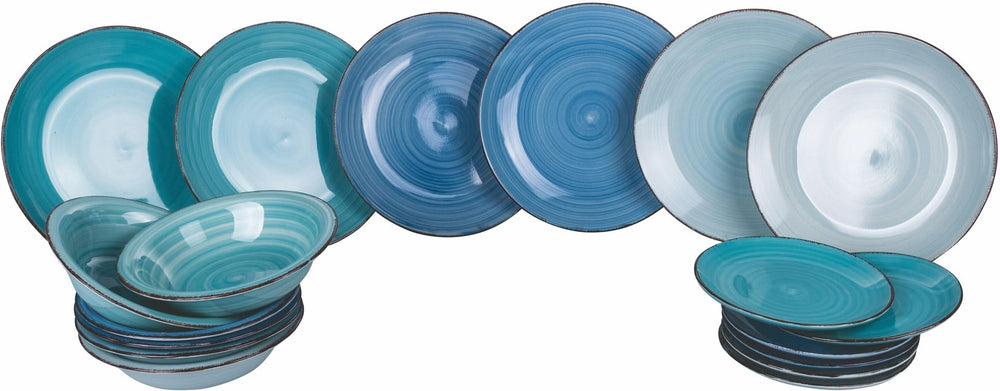 Villa d'Este Dinnerware Set Baita Acqua Ocean 18-Piece