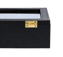 Sakura Tea Tea box - Black - 6 compartments - with Velvet - 24 x 16 cm