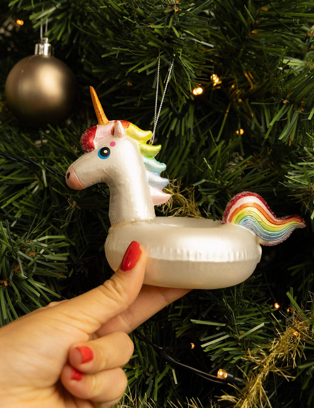 Nordic Light Christmas Ball Unicorn Swim Band 16 cm