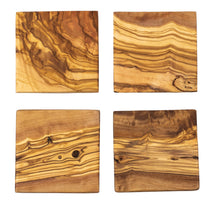 Jay Hill Coasters Tunea - Olive wood - 10 x 10 cm - 4 Pieces