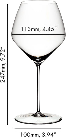 Riedel Red Wine Glasses Veloce - Pinot Noir / Nebbiolo - 2 Pieces