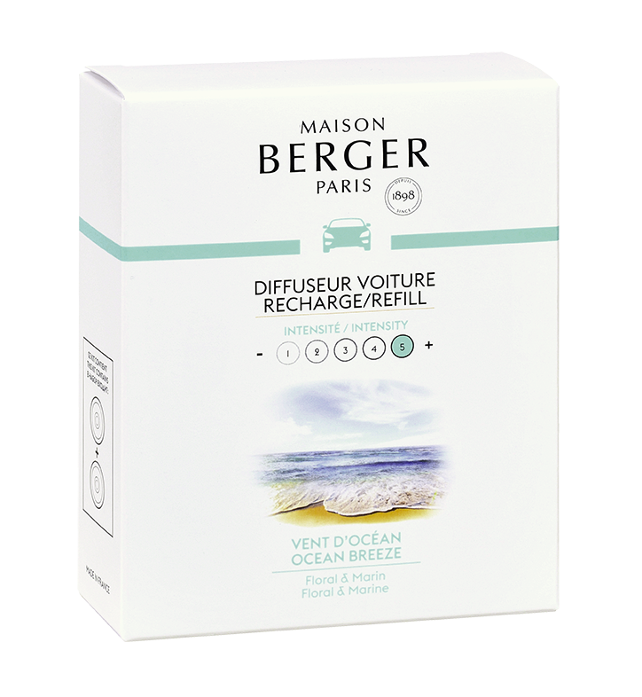 Maison Berger Navulling - voor autoparfum - Ocean Breeze - 2 Stuks