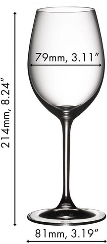 Riedel White Wine Glasses Vinum - Sauvignon Blanc / Dessert Wine - 2 Pieces