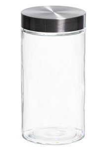 Sareva Storage jar - Glass / stainless steel lid - ø 11.5 cm / 1.7 liter