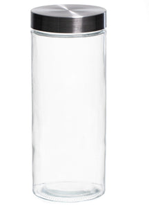 Sareva Storage jar - Glass / stainless steel lid - ø 11.5 cm / 2.2 liters