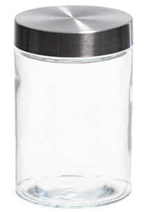 Sareva Storage jar - Glass / stainless steel lid - ø 11.5 cm / 1.25 liter