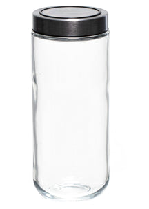 Sareva Storage jar - Glass / stainless steel lid - ø 8 cm / 1 liter