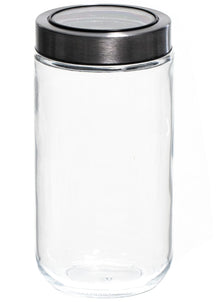 Sareva Storage jar - Glass / stainless steel lid - ø 8 cm / 800 ml