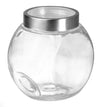 Sareva Voorraadpot / Snoeppot - Glas / RVS deksel - 2.2 liter