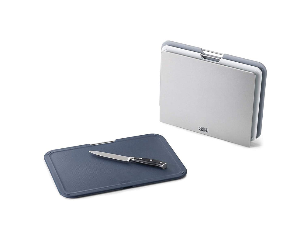 Joseph Joseph 3-piece cutting board set with holder - Nest Boards - Large - Grey