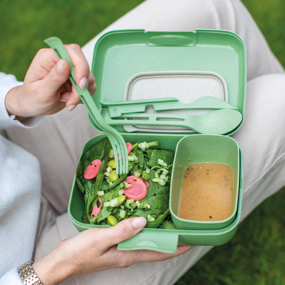 Koziol Lunchbox met Bestekset Candy Groen