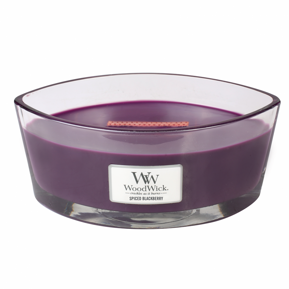 WoodWick Geurkaars Ellipse Spiced Blackberry - 9 cm / 19 cm