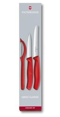 Victorinox Knife Set Swiss Classic - Red - 3-Piece