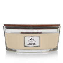 WoodWick Scented Candle Ellipse Vanilla Bean - 9 cm / 19 cm