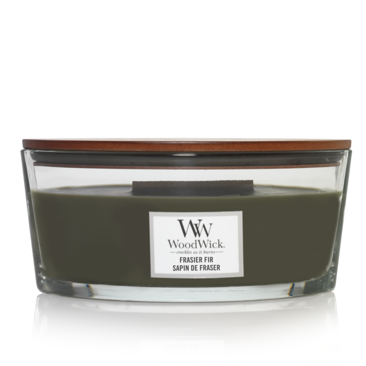 WoodWick Scented Candle Ellipse Frasier Fir - 9 cm / 19 cm