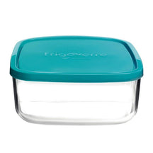 Bormioli Food Storage Container Frigoverre Blue - 22 x 22 x 8 cm / 3.3 liter