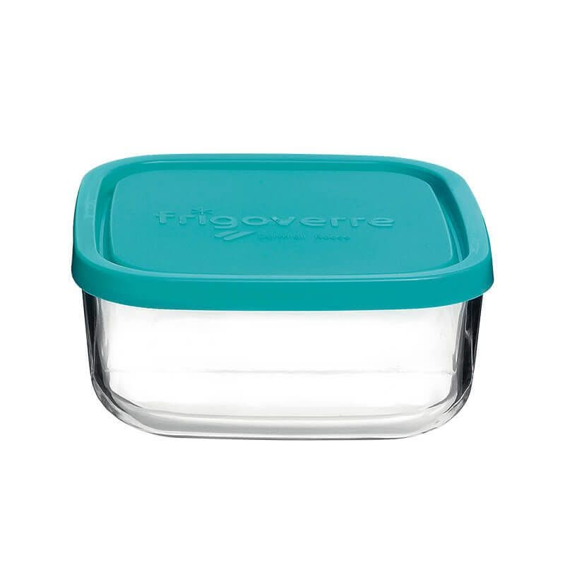 Bormioli Food Storage Container Frigoverre Blue - 15 x 15 x 7 cm / 1 liter