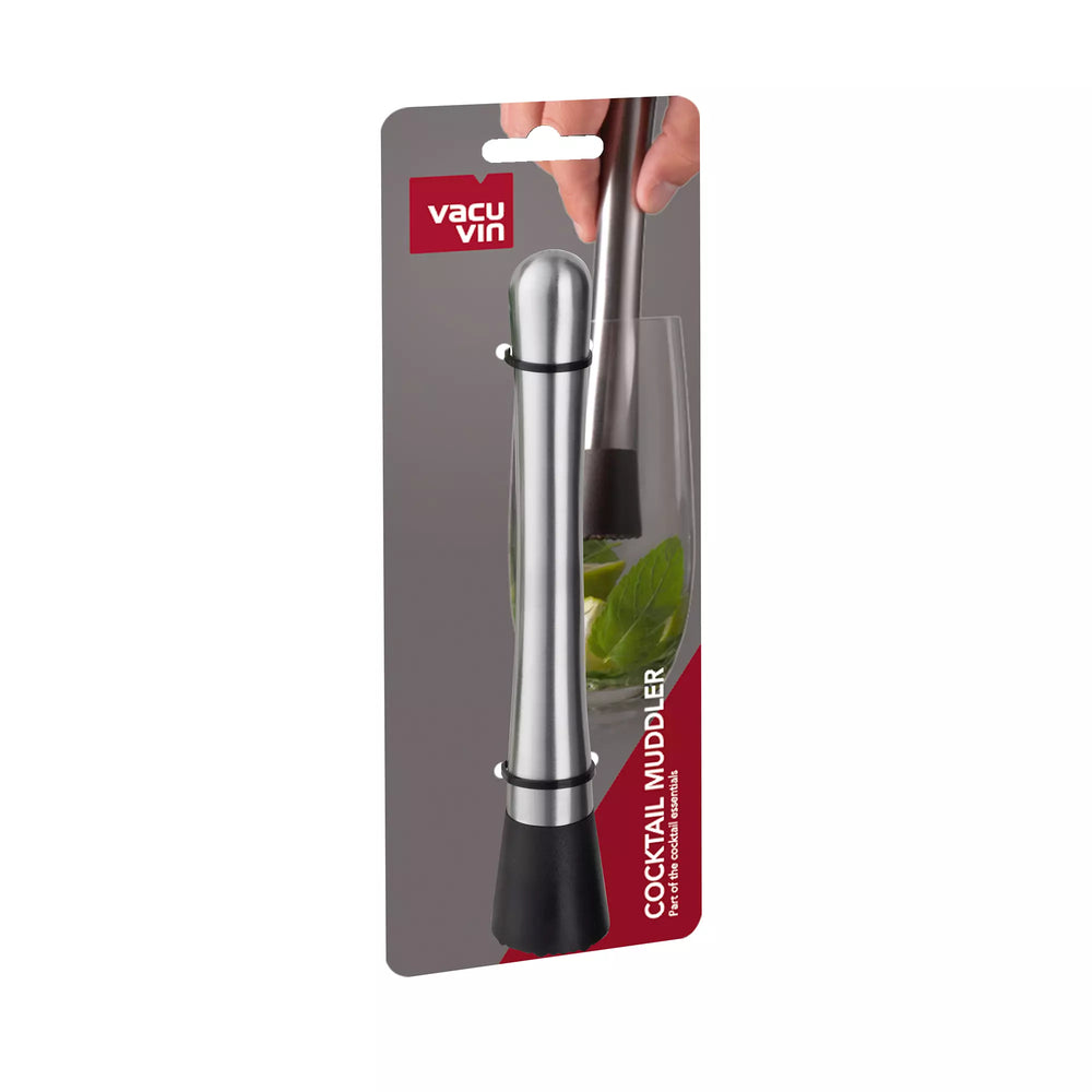 Vacu Vin Cocktailstamper - Zilver - 18.5 cm