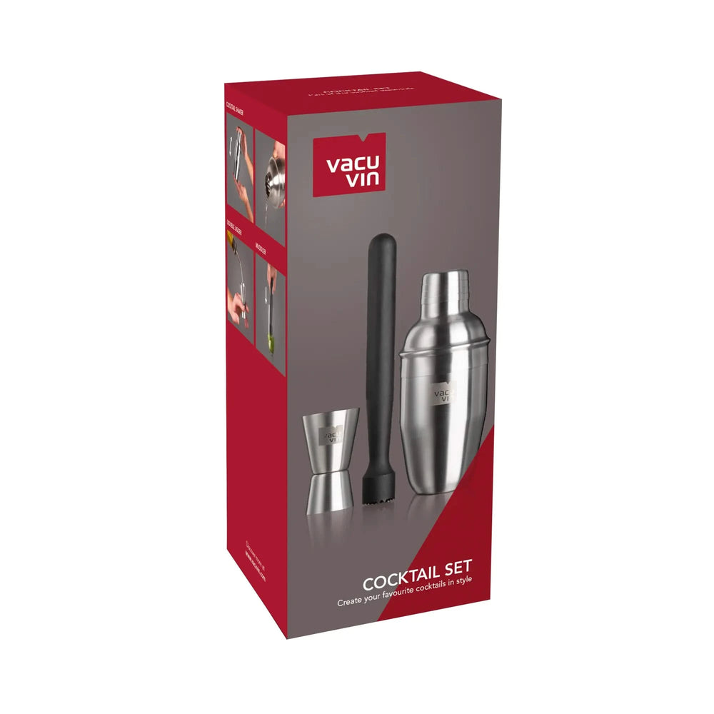 Vacu Vin Cocktail Set Basic - Silver - 3 Pieces