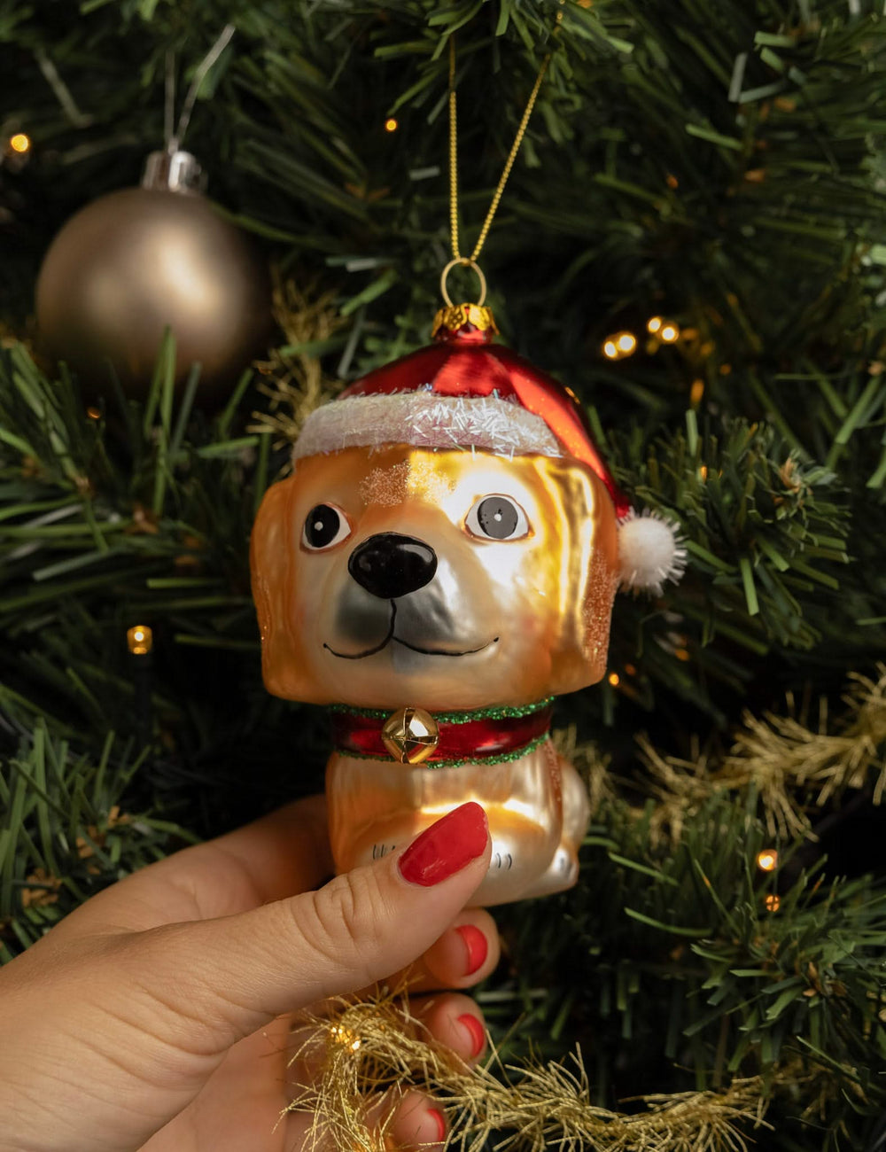 Nordic Light Christmas ball dog 13 cm