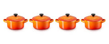 Le Creuset Serving Pan / Mini Casserole - 4 pieces - Signature - Volcanic - ø 10 cm / 250 ml