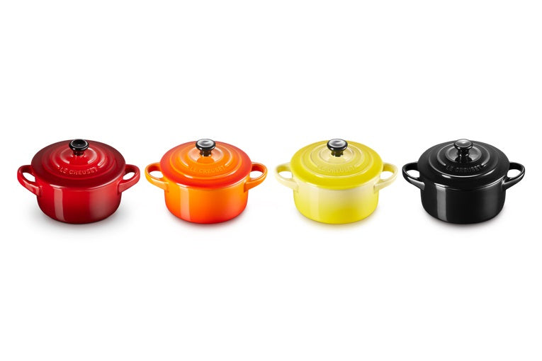 Le Creuset Serveerpan / Mini Braadpan  Signature - Vuur en Vlam - ø 10 cm / 250 ml - 4 stuks