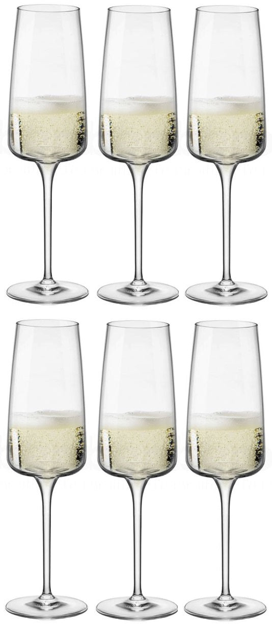 Bormioli Rocco Champagne glasses - Flutes - Nexo - 240 ml - 6 pieces