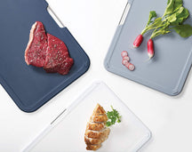 Joseph Joseph 3-piece cutting board set with holder - Nest Boards - Large - Grey