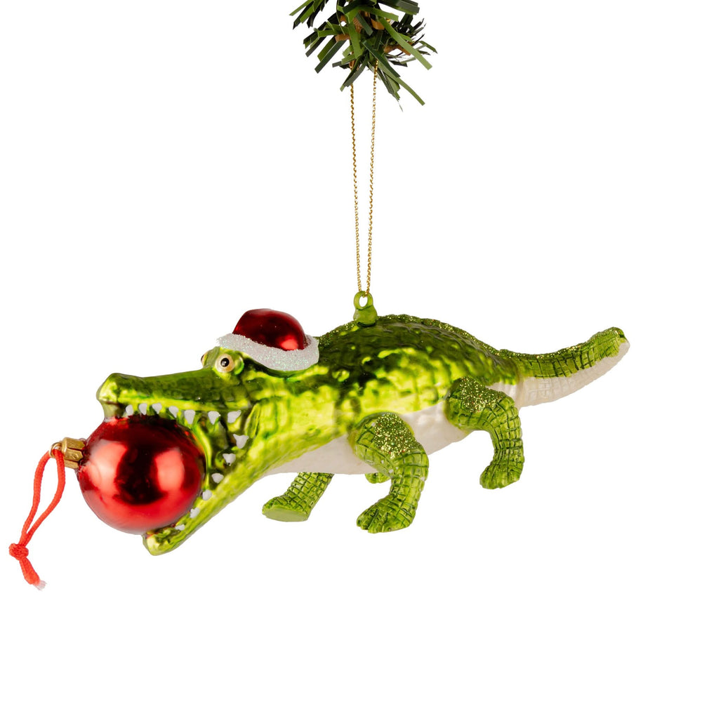 Nordic Light Christmas bauble crocodile 17 cm