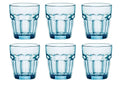 Bormioli Rocco Water Glasses Rock Bar Blue 270 ml - 6 Pieces