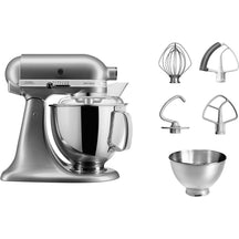 KitchenAid Mixer Artisan - Tilt-Head - 4.8 Liter - Contour Zilver - 5KSM175PSECU