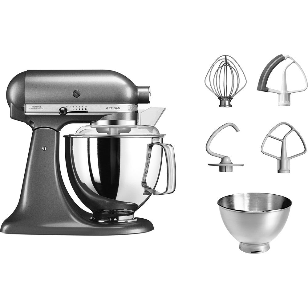 KitchenAid Keukenmachine Artisan - kantelbare kop - tingrijs - 4.8 liter - 5KSM175PSEMS