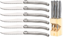 Sareva Steak Knife Set Laguiole - Stainless Steel - 6 pieces