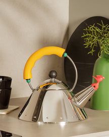 Alessi Whistling Kettle - 9093/1 Y - Yellow - 1 Liter - by Micheal Graves