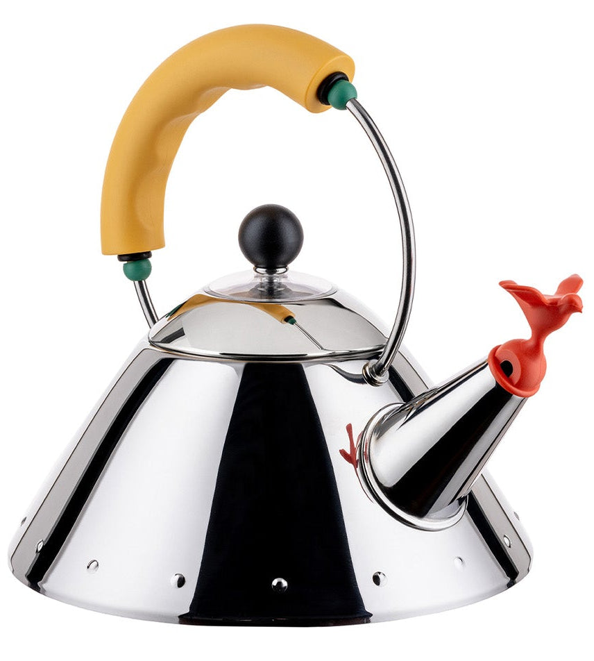 Alessi Fluitketel - 9093/1 Y - Geel - 1 liter - door Micheal Graves