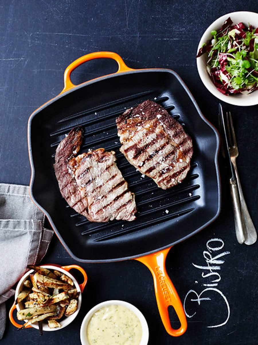 Le Creuset Griddle Pan Signature Volcanic - 26 x 26 cm - enamelled non-stick coating