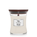 WoodWick Scented Candle Medium White Teak - 11 cm / ø 10 cm