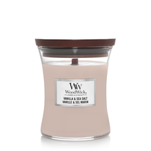 WoodWick Scented Candle Medium Vanilla & Sea Salt - 11 cm / ø 10 cm