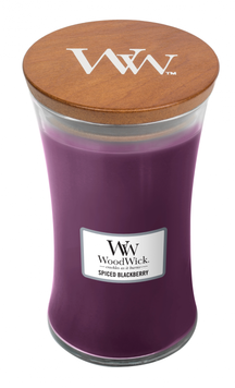 WoodWick Scented Candle Large Spiced Blackberry - 18 cm / ø 10 cm